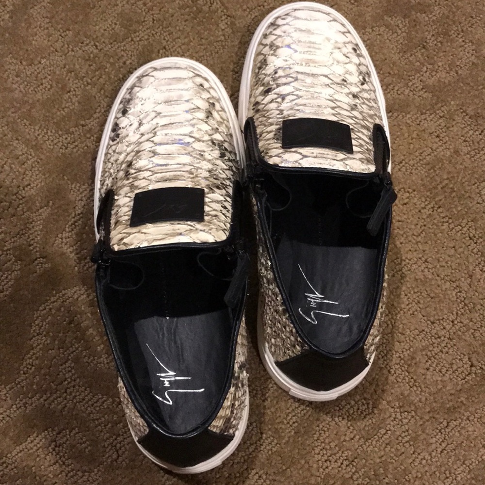 Giuseppe snake sneakers with zippers